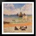 thumbnail image 1 of Bathing, Dieppe 28x28 Large Black Wood Framed Print Art by Paul Gauguin, 1 of 2