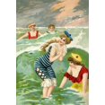 thumbnail image 1 of Bathing In Choppy Water Poster Print By Mary Evans Picture Librarypeter & Dawn Cope Collection, 1 of 4