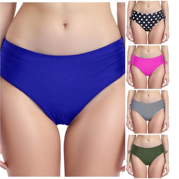 Bathing Suit Bottoms For Women Bikinis Full Coverage Bottom Blue Mid Rise Bikini Bottoms Swim Suit For Women