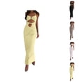 thumbnail image 1 of Bathing Suit Cover Up Beach Clothes for Women Swimwear Cover Ups Women's Knit Dress Front Long Beach Clubwear Solid Color Backless Cut Outs, 1 of 6