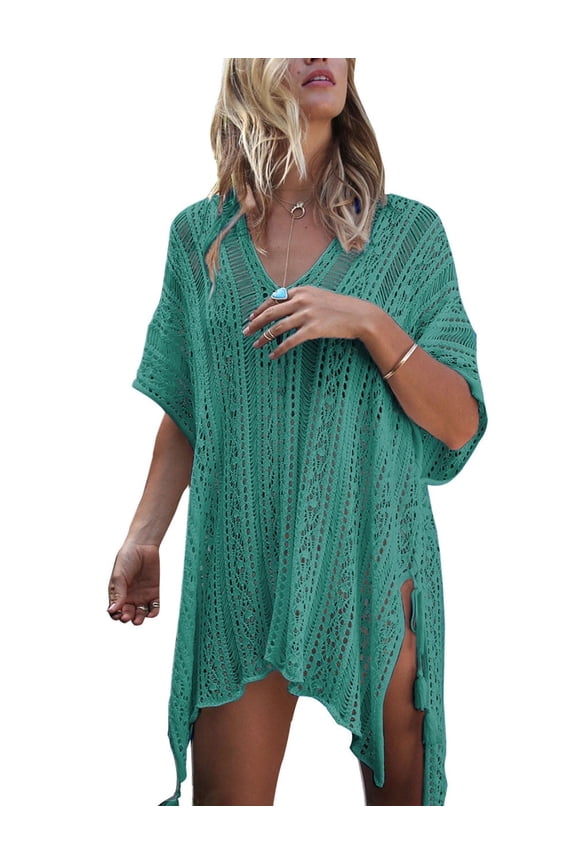 Bathing Suit Cover Up for Women Summer Crochet Swimsuit Cover Up Swimwear Cover Ups with Tassel Shermie