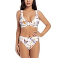 thumbnail image 1 of Bathing Suit For Women, Moths Dragonflies Butterflies High Waisted Bikini Set Bathing Suit Cross Lace Up Swimsuit, 1 of 1
