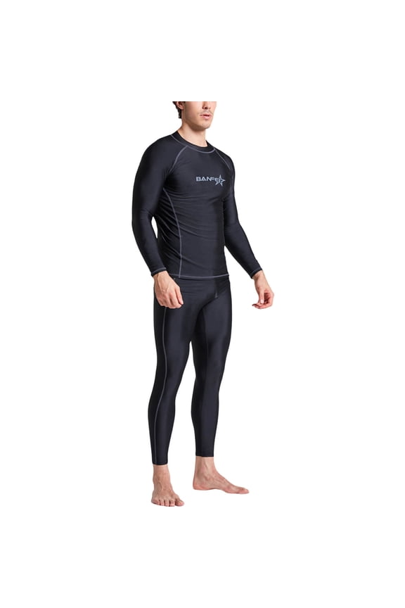 Bathing Suit , Men's Swim , Swimming Shorts Men Men's Quick-Dry Diving and Snorkeling Two-Piece Set with Long Sleeve Rash Guard and Swim Trunks for Surfing