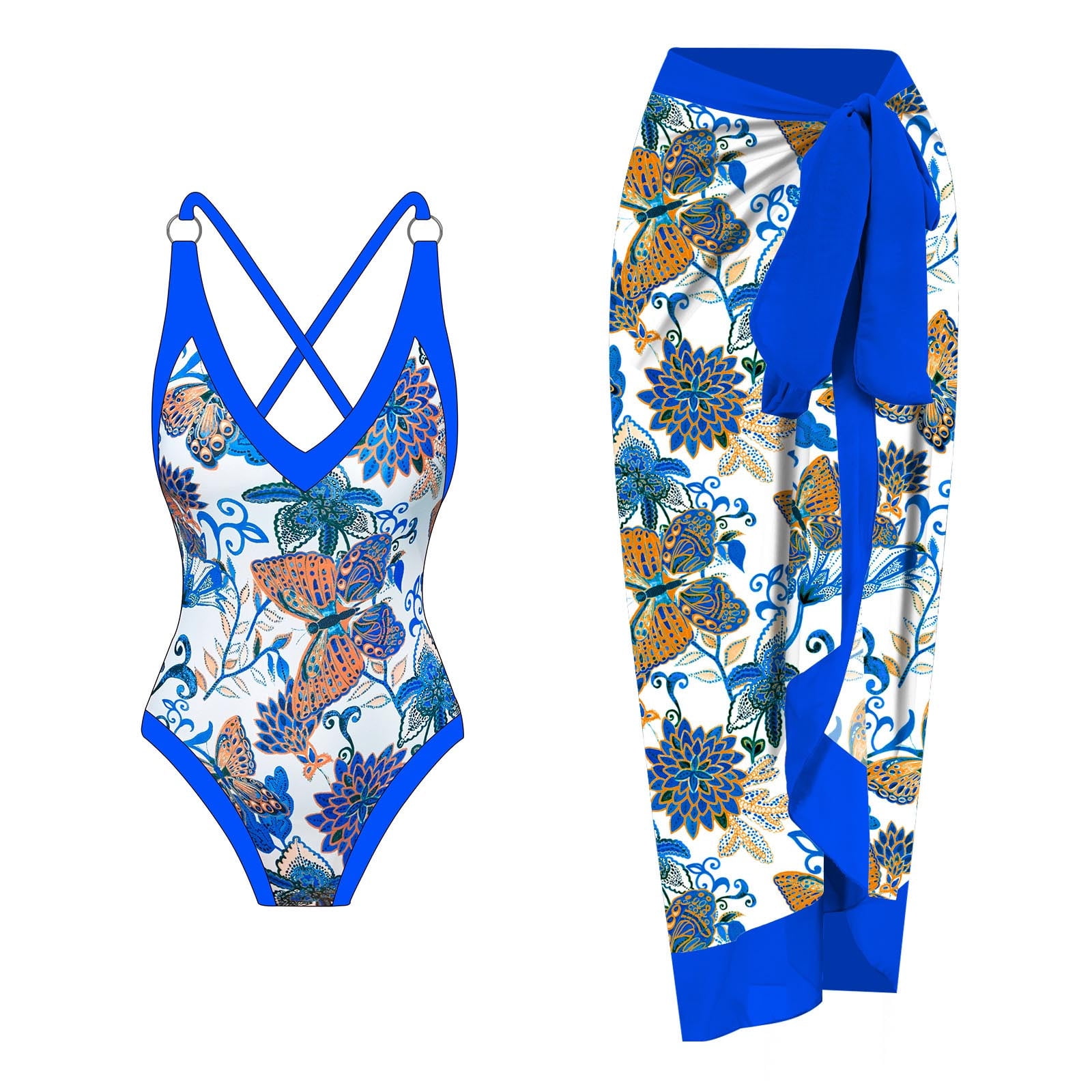 Bathing Suit Sets for Women Tummy Control 2 Piece Swimsuits for Women