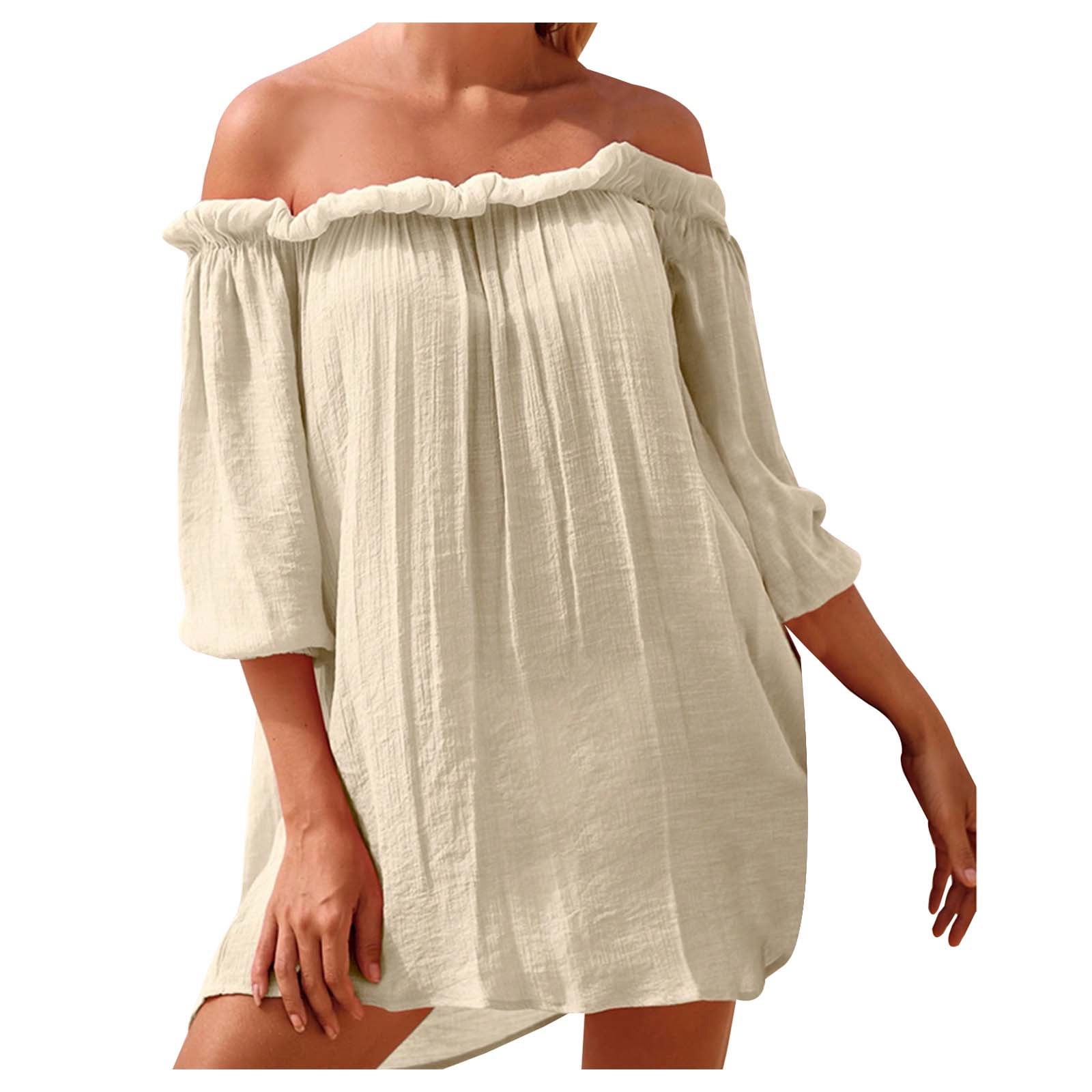 Bathing Suit Skirt Cover up Women's Sexy Sheer Knit Textured Crochet