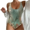 thumbnail image 1 of Bathing Suit for Women Wycnly Womens One-Piece Swimsuit Plus Size Swimsuit for Women Vintage Floral Print Square Neck Slim Swimwear Summer Beach Ladies Girls Tankini Swimsuit, 1 of 3