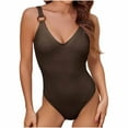 thumbnail image 1 of Bathing Suit for Women Wycnly Womens One-Piece Swimsuit Womens Monokini Swimsuit Sexy Deep V Neck Slim Fit Strap Swimwear Summer Beach Pool Party Push up Swimsuit Tankini, 1 of 7