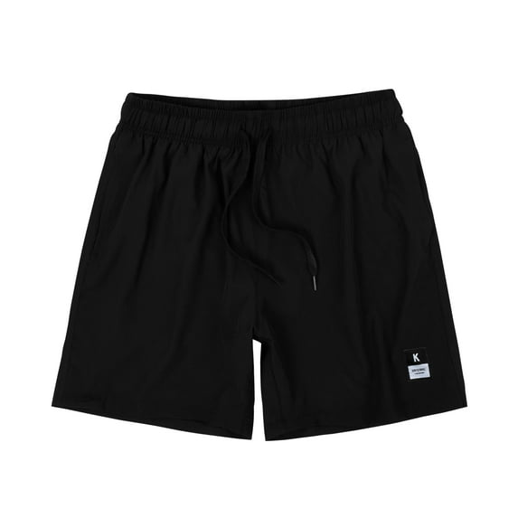 MADHERO Bathing Suit for Men 5 inch Quick Drying Breathable Beach Shorts with Drawstring Black m