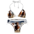 thumbnail image 1 of Bathing Suit for Women Bikinis Sets for Women Bathing Suit S Funny African Animal Horse, 1 of 7