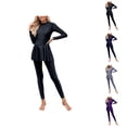 thumbnail image 1 of Bathing Suit for Women Full Coverage Long Sleeve Swimsuit Sun Protection Surfing Bodysuit Athletic Rash Guard Swimwear for Beach, 1 of 5