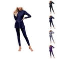 thumbnail image 1 of Bathing Suit for Women Full Coverage Long Sleeve Swimsuit Sun Protection Surfing Bodysuit Athletic Rash Guard Swimwear for Beach, 1 of 5