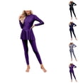 thumbnail image 1 of Bathing Suit for Women Full Coverage Long Sleeve Swimsuit Sun Protection Surfing Bodysuit Athletic Rash Guard Swimwear for Beach, 1 of 3
