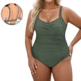 thumbnail image 1 of Bathing Suit for Women Plus Size Green Bathing Suits Women's Swimsuits 1 Piece Summer Swimsuit, 1 of 5