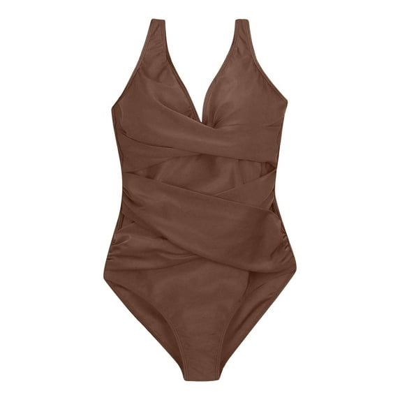 Bathing Suit for Women Tummy Control Women's One Piece Swimsuit Swimsuits For Women Bathing Suit Retro Ruched Push Up Vintage Padded Swimwear