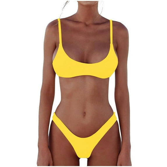 Bathing Suit for Women Two Piece Swimwear Women Push Padded Bra Bandage Bikini Swimsuit Swimwear Bathing