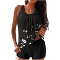 thumbnail image 1 of Bathing Suit for Women,Womens Tankini Swimwear with Boyshorts Two Piece Scroop Neck High Waisted Bikini Sets Bathing Suit 2026 Summer Fashion, 1 of 6