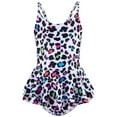 thumbnail image 1 of Bathing Suits for Teens 13-14 Girls Swimsuit Ruffle Adjustable Straps One Piece Bathing Suit Solid Color Ruched Girls' Swimwear 9-16Y, 1 of 6