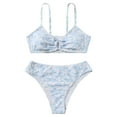 thumbnail image 1 of Bathing Suits for Teens 13-14 Teen Girls Swimsuit Color Block Sporty Bikini Sets with Cover Up Skirt 2 Piece Bathing Suit Size 7-16 Years, 1 of 6