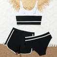 thumbnail image 1 of Bathing Suits for Teens 3 Piece Bathing Suit Bikini Set with Shorts Cute Summer Clothes for Kids 11-12 Years, 1 of 5