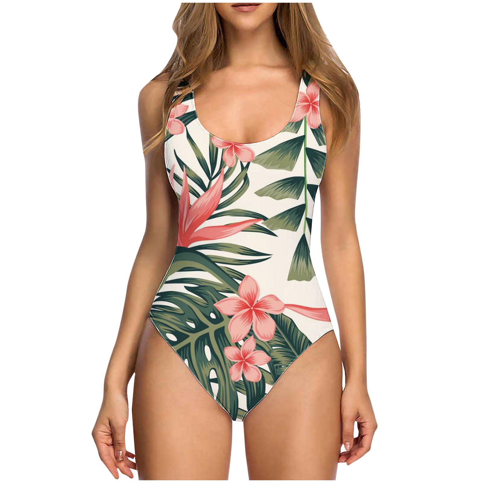 Bathing Suits for Teens Slimming Tropical Rainforest Printed Beach
