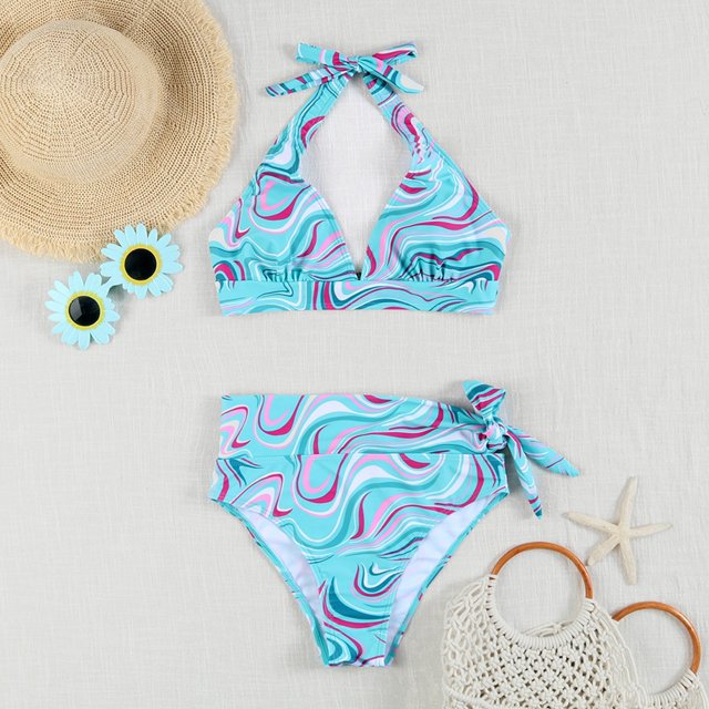 Bathing Suits for Women 2024 Split printing Two Piece Bathing Suits for