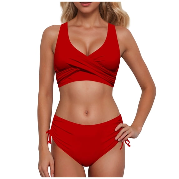 Bathing Suits for Women Beach Vacation Clothes for Women High Waisted Bikini Push Up Two Piece Swimsuits