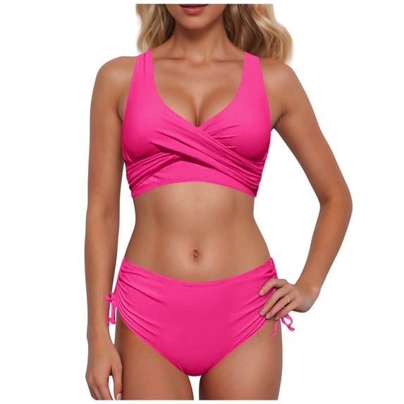 Bathing Suits for Women Beach Vacation Clothes for Women High Waisted Bikini Push Up Two Piece Swimsuits