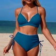 thumbnail image 1 of Bathing Suits for Women High Waisted 2 Piece Bikini Sets Push Up Impact Cross Back Full Coverage Strappy Swimsuits, 1 of 6