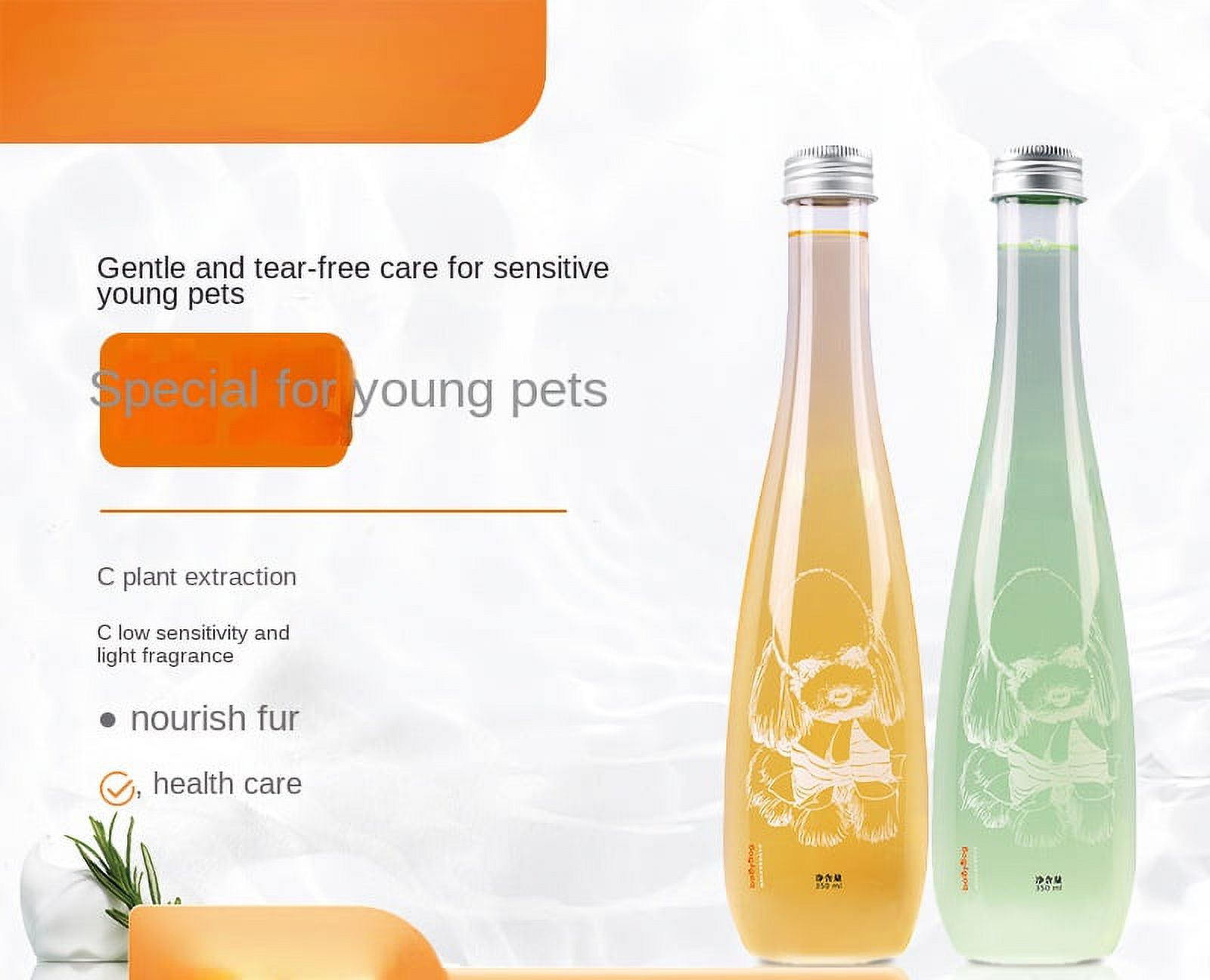 Bathing gel for puppies, specialized in antibacterial, mite removal