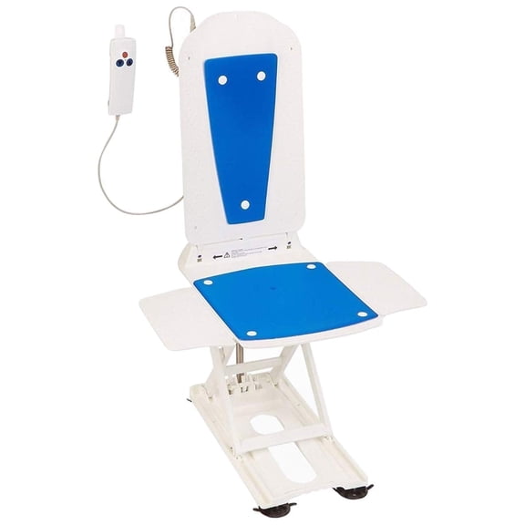 Bathmaster Deltis Bathlift, Motorized Bath Seat, Blue Cover, 1 Pack