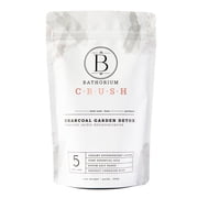 Bathorium Charcoal Garden Detox CRUSH Bath Soak, Activated Bamboo Charcoal with Epsom Salt and Coconut Milk, 5+ Baths, 21 oz 600 g