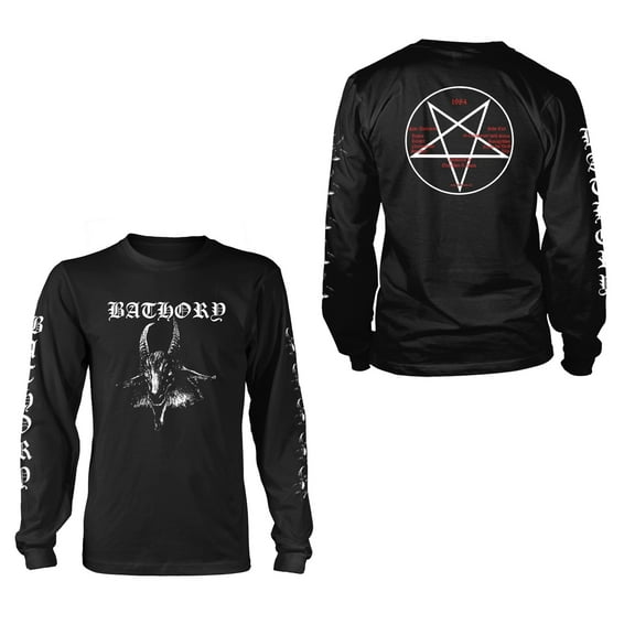 Bathory Men's Goat Long Sleeve T-Shirt Black 2X-Large | Officially Licensed Merchandise