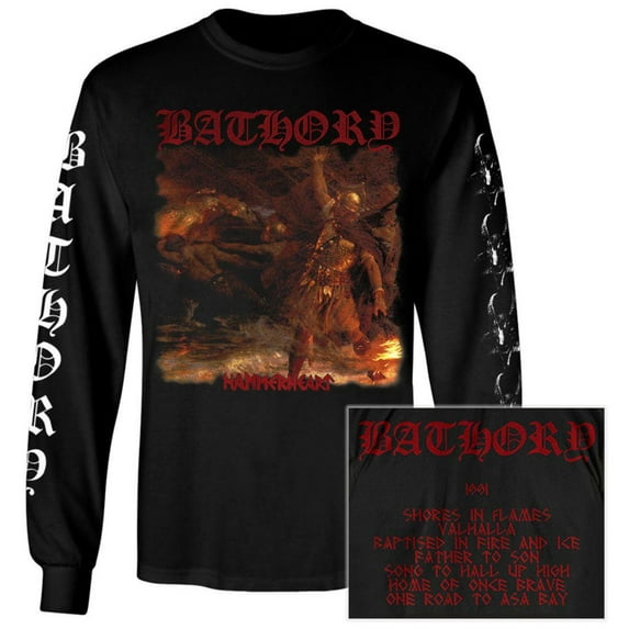 Bathory Men's Hammerheart Long Sleeve Small Black