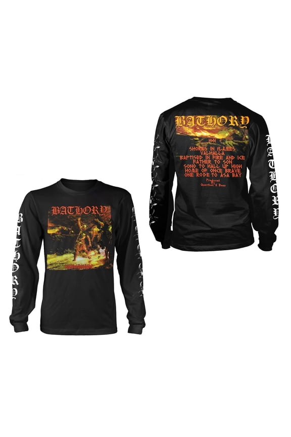 Bathory Men's Hammerheart Long Sleeve T-Shirt Black X-Large | Officially Licensed Merchandise