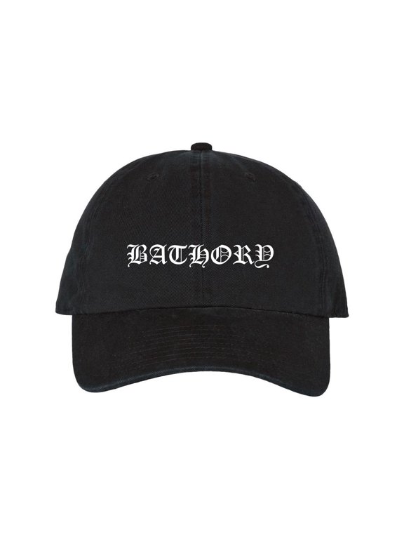 Bathory Name Logo Dad Hat Black | Officially Licensed
