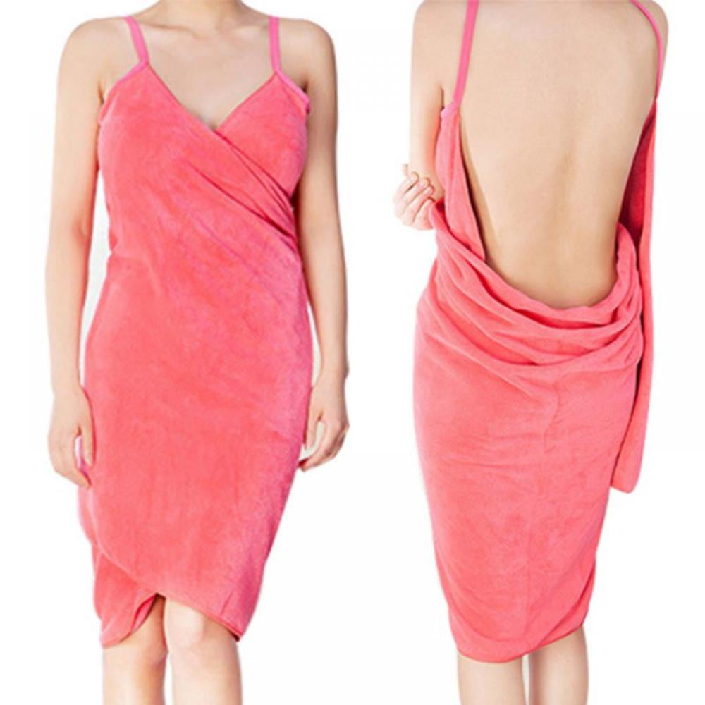 Bathrobe Bath Towel Wrap Bathing Skirt For Women Ladies Summer Wrap ...