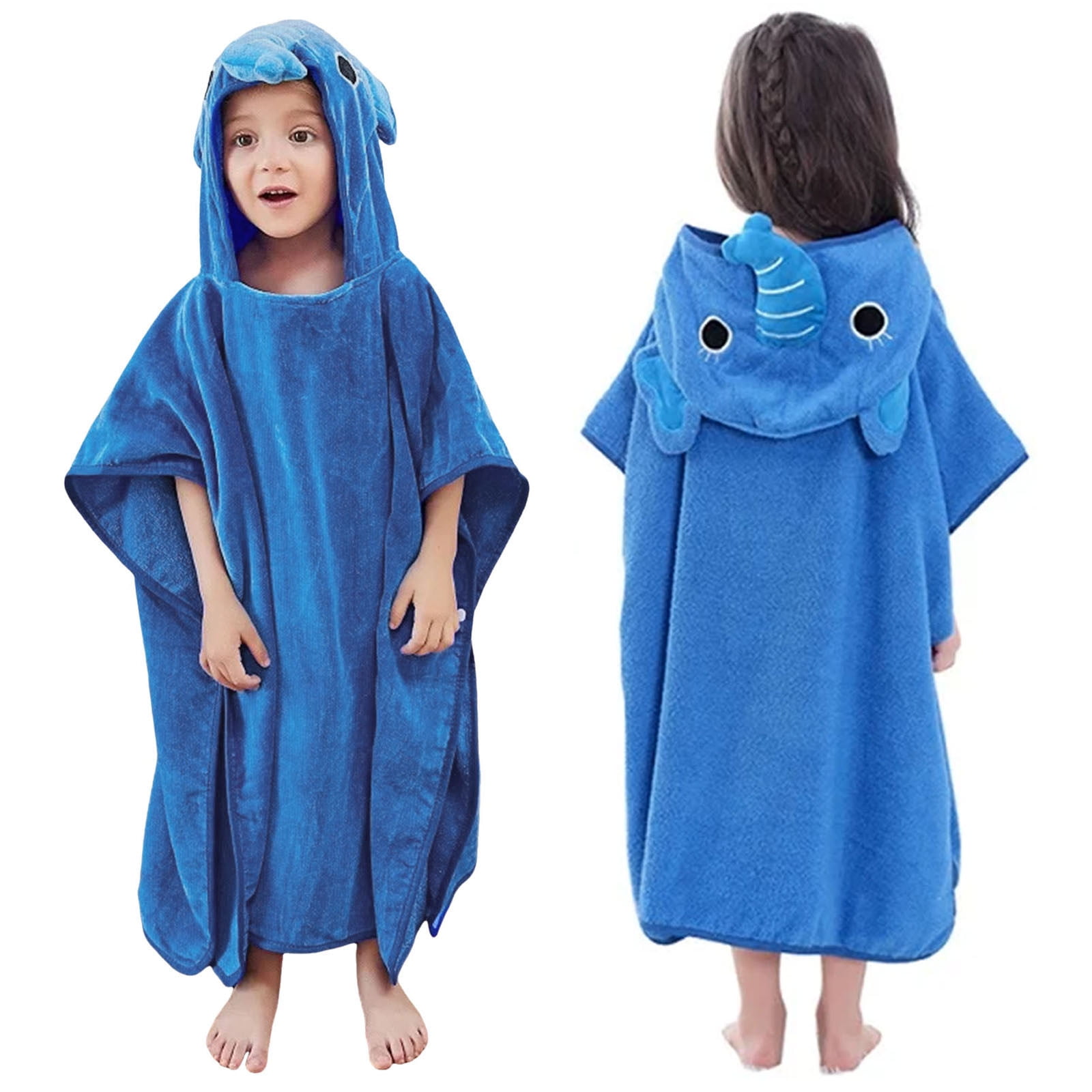 Bathrobe for Girls Kids Childrens Cartoon Hooded Swimming Beach Bath ...
