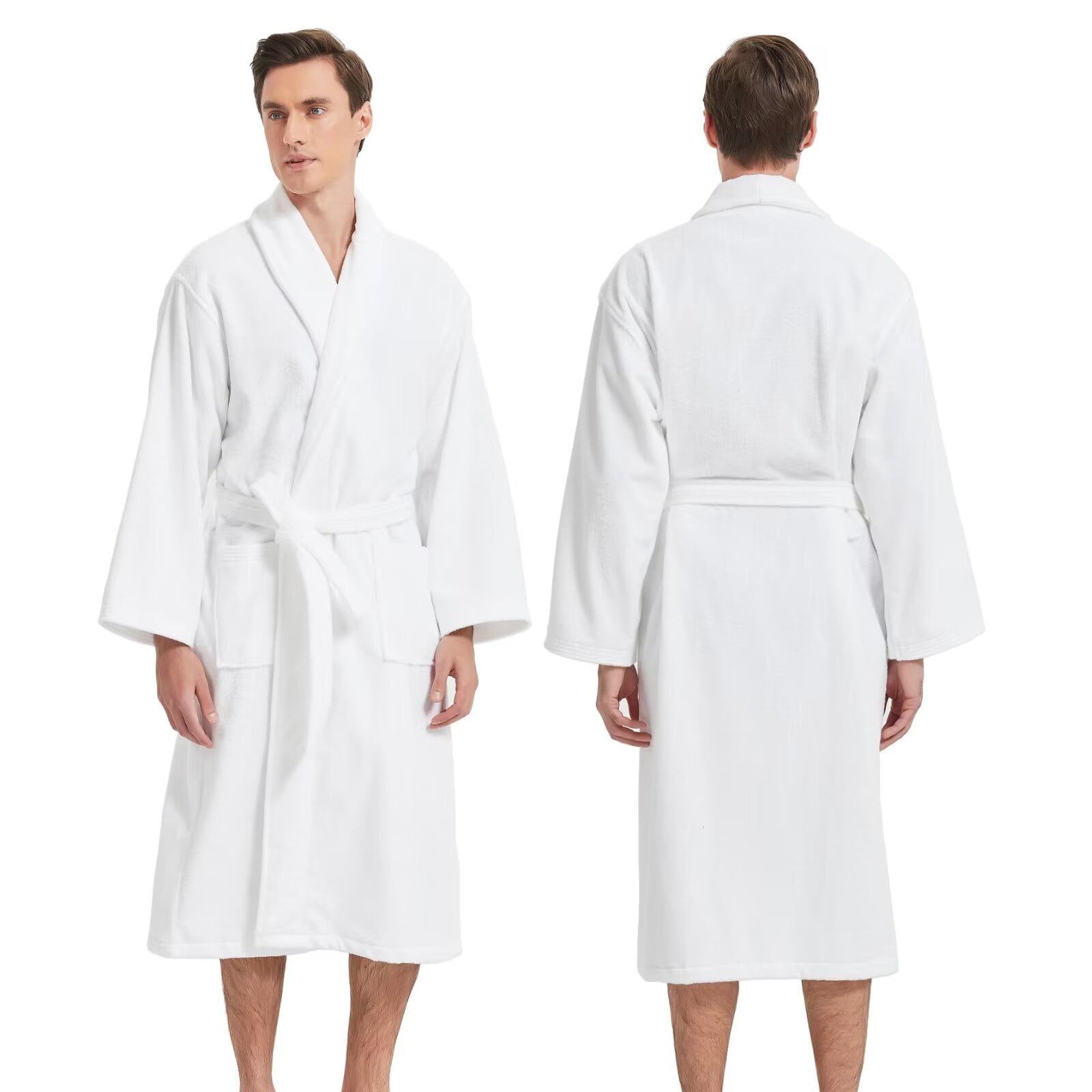 Bathrobe for Men-Classic Towels Bathrobe for men, Cotton Terry Cloth ...