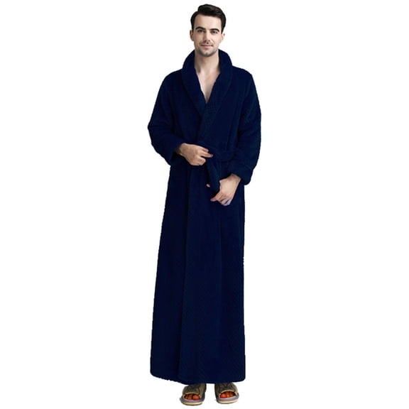Bathrobes For Women, Bathrobe Men Womens Long Robe Pajamas Winter Warm Thicken Plush Flannel Bathrobe Ladies Couple Sleepwear Housecoat Nightgown Dressing Gown