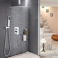 thumbnail image 1 of Bathroom 10" Rainfall Shower Faucet Combo Set Ceiling Mounted Polish Chrome, 1 of 1