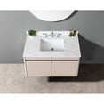 thumbnail image 1 of Bathroom 31" Vanity Top White - Sintered Stone With Middle Rectangular Sink And 4-inch Backsplash Top, 31 Inch 4" Undermount Sink, To Water Splashes, 1 of 6