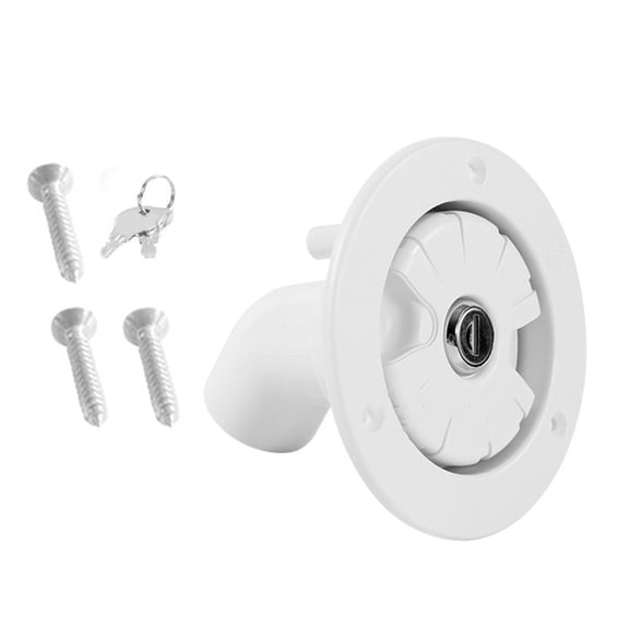 Bathroom Accessories Car Fresh Water Lock Inlet Hatch Rv Camper Filler Cap Tank for Caravan Motorhome White