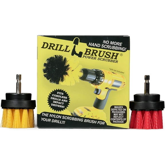 Bathroom Accessories - Cleaning Supplies - Grout Cleaner - Drill Brush - 2-inch Spin Brush Cleaning Set - Shower Cleaner - Mold Remover - Bird Bath - Garden Statues - Rust - Hard Water Stain Remover