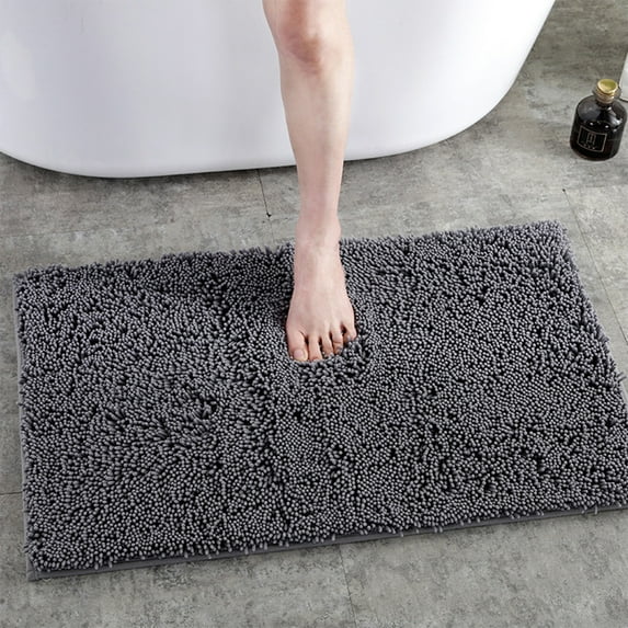 Bathroom Accessories Luxury Chenille Bath Rug, Extra Soft And Absorbent Bathroom Mat Rugs, Machine Washable, Non-Slip Plush Carpet Runner For Tub, Shower, And Bath Room Bathroom Decor Clearance!
