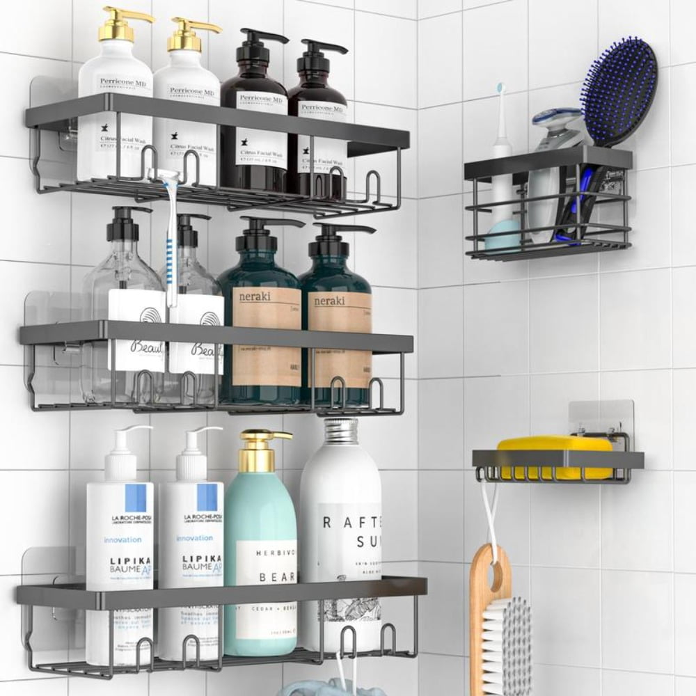 Bathroom Accessories Organizer Storage Rack Set, 5/8/10 Count Wall ...