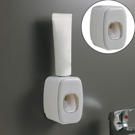 Bathroom Accessories Plastic, Bathroom Products An Automatic Toothpaste Squeezer (White-A)