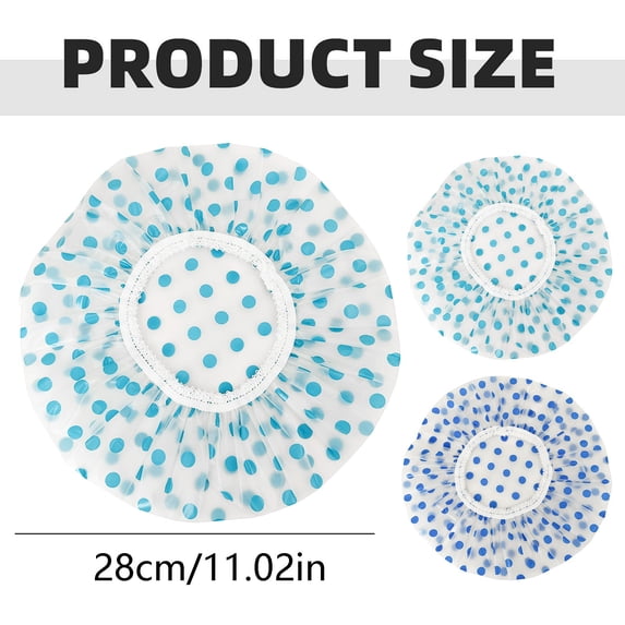 Bathroom Accessories Reusable Shower Cap Shower Caps Reusable Plastic Shower Cap Hat With Elastic Large Long Hats For Kids Women Men Spa Salon
