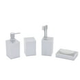 thumbnail image 1 of Bathroom Accessories Set, 4 Pcs Bathroom Accessory Set, Soap Dispenser, Toothbrush Holder, Qtip Holder Set, Bathroom Sets Complete, Bathroom Sink Set for Modern Home,White, 1 of 6