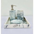 thumbnail image 1 of Bathroom Accessories Set 4 Pieces Resin Bathroom Vanity Countertop Accessory Set with Bathroom Toothbrush Holder Set Soap Dispenser Tumbler Soap Dish for Bathroom Home Decor, 1 of 5