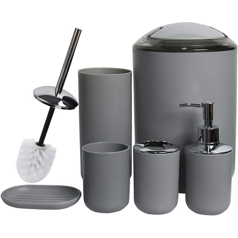 https://i5.walmartimages.com/seo/Bathroom-Accessories-Set-6-Pcs-Ensemble-Complete-Soap-Dispenser-Toothbrush-Holder-Tumbler-Dish-Toilet-Cleaning-Brush-Trash-Can-Grey_34d9990d-86c8-47e1-a7f8-98e8b2f9250c.833330b71dbe21c8cc6a6ffd7326a138.jpeg?odnHeight=768&odnWidth=768&odnBg=FFFFFF